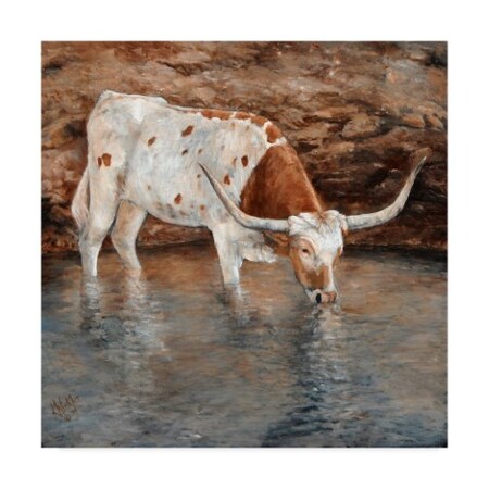 Kathy Winkler 'All By Myself Cows' Canvas Art,18x18